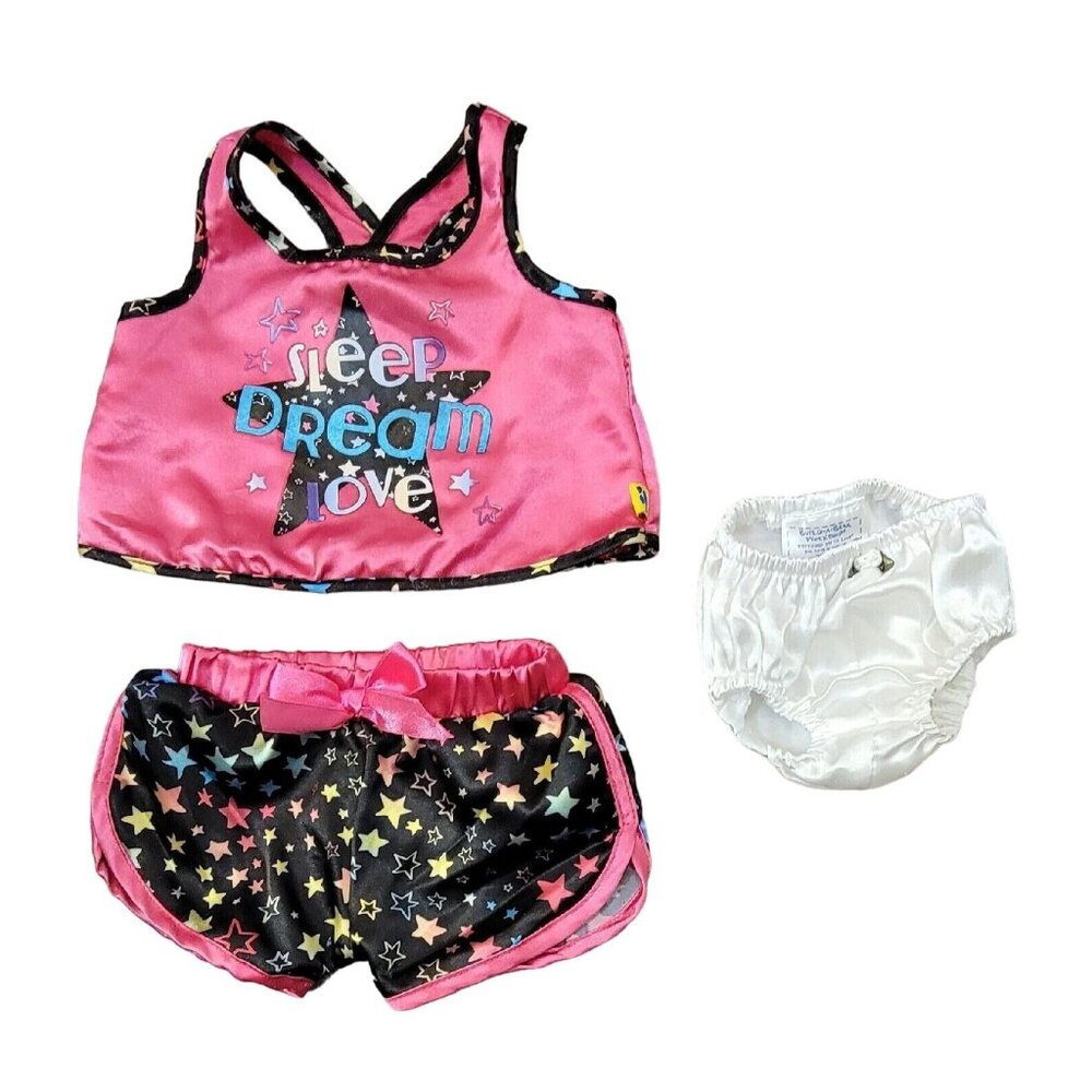Build A Bear BABW Pajamas PJs Sleep Dream Love Under Garment